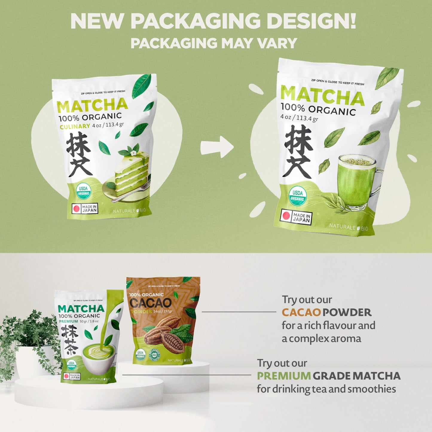 Japanese Organic Matcha Green Tea Powder - Culinary Grade - 100 Gr Tea Produced In Japan, Uji, Kyoto Use For Cooking, Baking, Sm