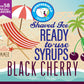 Hypothermias Black Cherry Ready to Use Gallon (128 Fl. Oz) Hawaiian Snow Cone Flavors Syrup - Shaved Ice, 100% Pure Cane Sugar
