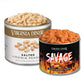 LYZAS SWEETS & TREATS Gift Bundle - Virginia Diner Salted Peanuts (36oz) & Savage Raging Inferno Peanuts (9oz) - Resealable Cans