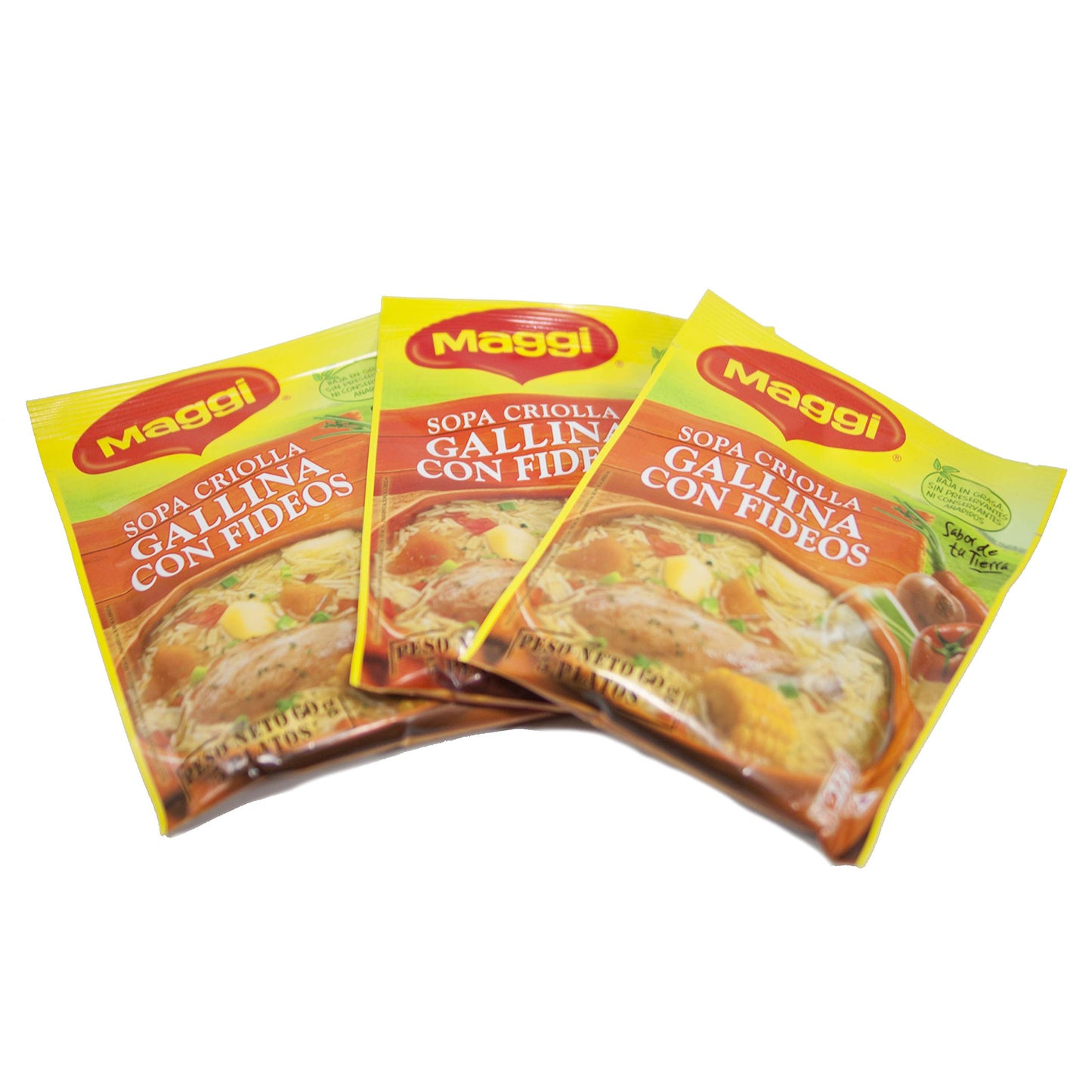 Maggi Sopa De Gallina Con Fideos Hen Noodle Soup (24 Pack)
