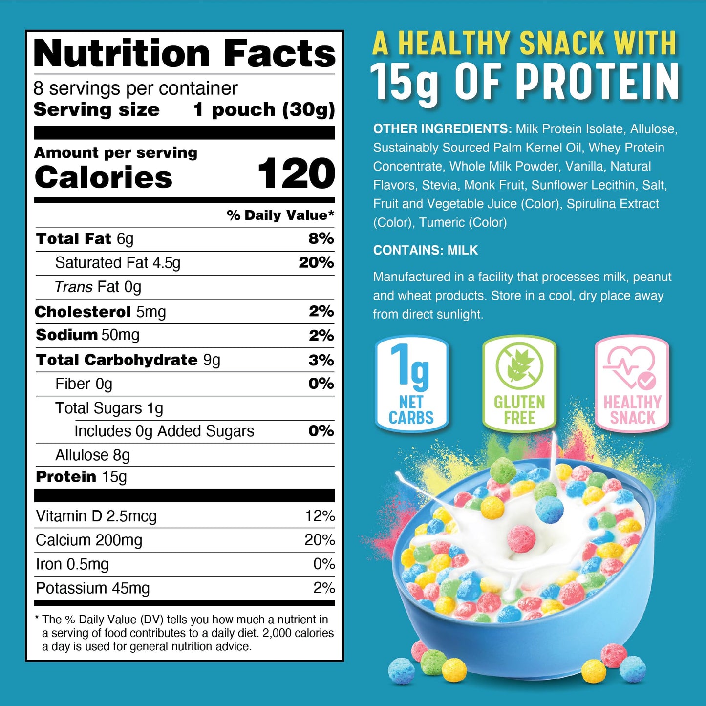 Keto Cereal by Snacks House, High Protein Low Carb Healthy Breakfast Food - Gluten & Grain Free Crunch - Paleo, Diabetic, Ketoge