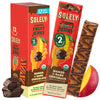 SOLELY - Organic Mango Chocolate Drizzled Fruit Jerky - 12 Individually Wrapped Strips - Fruit Leather Made from Dried Fruit - H
