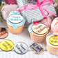 30 Pcs Acrylic Cupcake Toppers Happy Birthday Cake Disc Mirror Acrylic Cake Topper Engraved Personalized Cake Topper Mini Acryli