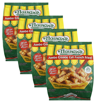 Nathan s Famous French Fried Jumbo Crinkle Cut French Fries - 0 g Trans-Fat Per Serving - Quick & Easy to Make and Ready Set Go