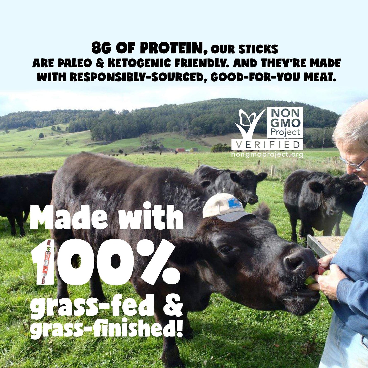 Sogo Snacks Beef Sticks, 100% Grass-fed, Non-GMO, Keto, Variety Pack, 72 Count (24 Original, 24 Smokey Sweet, 24 Jalapeno),
