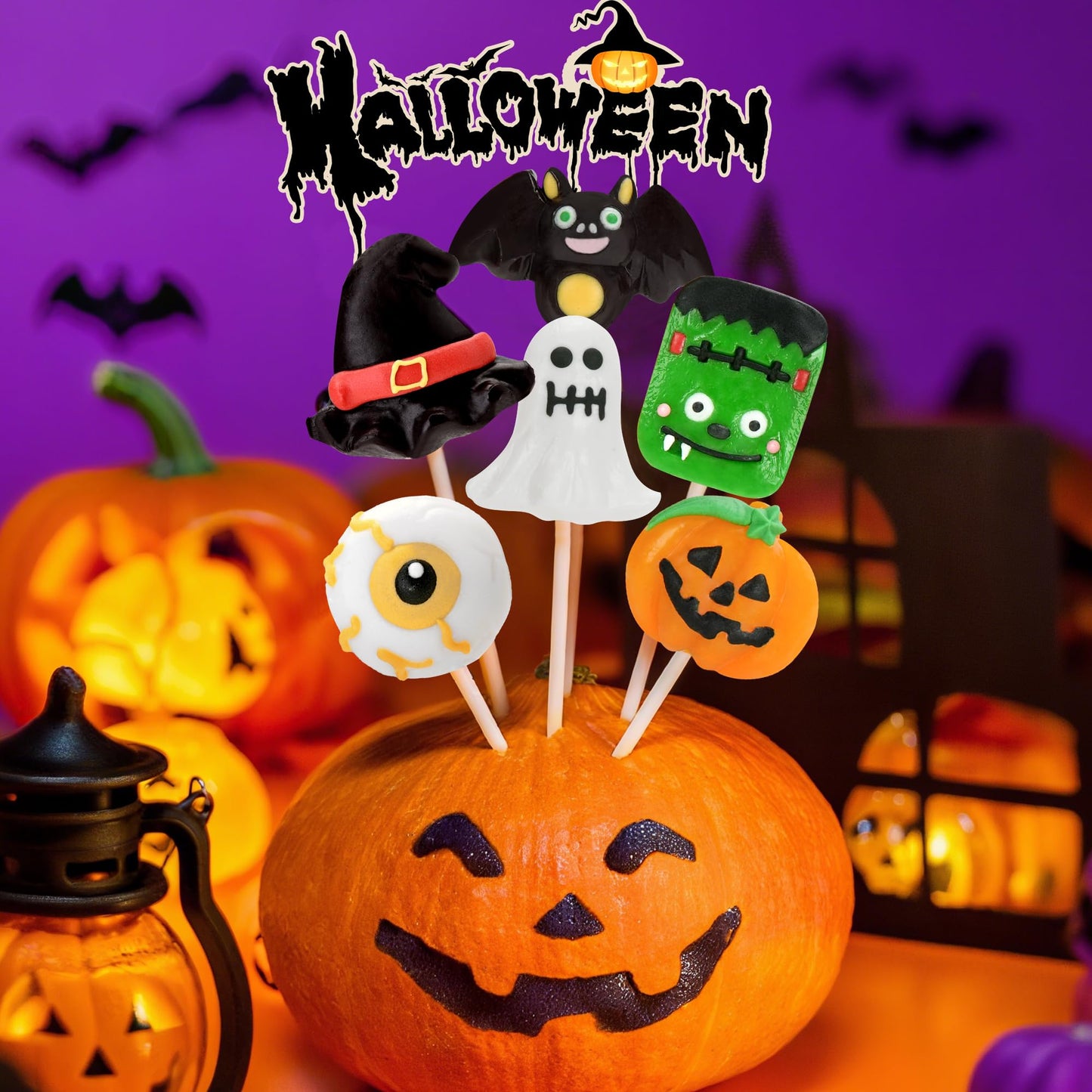 Halloween Candy Bulk 30 Packs, Assorted Halloween Lollipops for Trick or Treating, Party Favors, Classroom Goodie Bags & Holiday