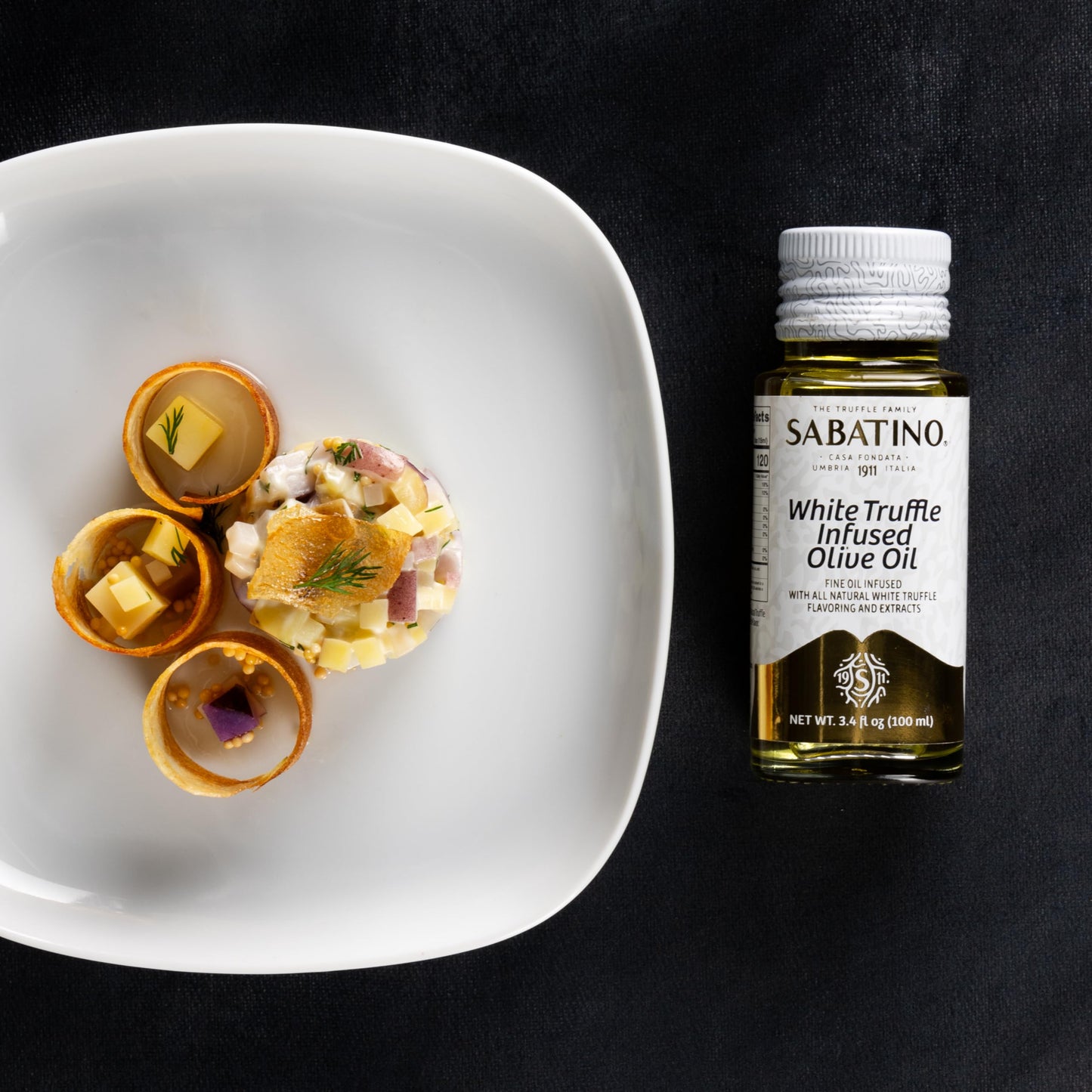 Sabatino Tartufi White Truffle Infused Olive Oil - All Natural, Made From White Truffles, Vegan, Vegetarian, Kosher, Non-Gmo Pro