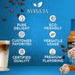 Syruvia Sugar-Free Cinnamon Bun Coffee Syrup - 25.4 Fl Oz Premium Coffee Flavoring Syrup - 0 Calorie- Kosher Coffee Syrups, Glut