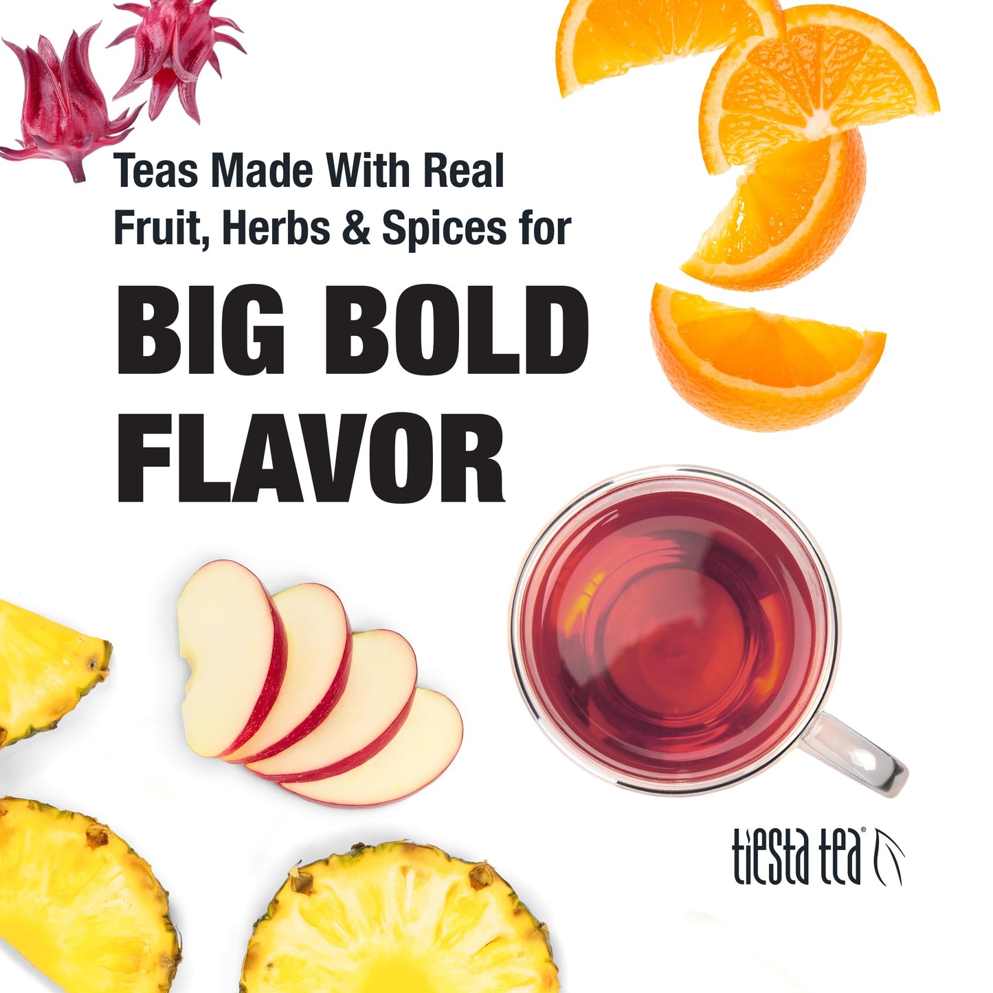 Tiesta Tea - Citrus Sunburst | Loose Leaf | Tropical Citrus Herbal Tea | Premium Blend | Non-Caffeinated Fruit Blend | Make Hot Or Iced & Brews Up To 200 Cups | 16 Ounce Resealable Bulk Pouch