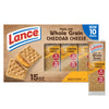 Lance Sandwich Crackers, Made with Whole Grain Crackers, Cheddar Cheese, 10 Packs, 6 Sandwiches Each