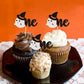 Ercadio 24 Pack Ghost One Cupcake Toppers Glitter Halloween Baby Ghost Cupcake Picks Ghost 1St Cupcake Decors Ghost One Cupcake