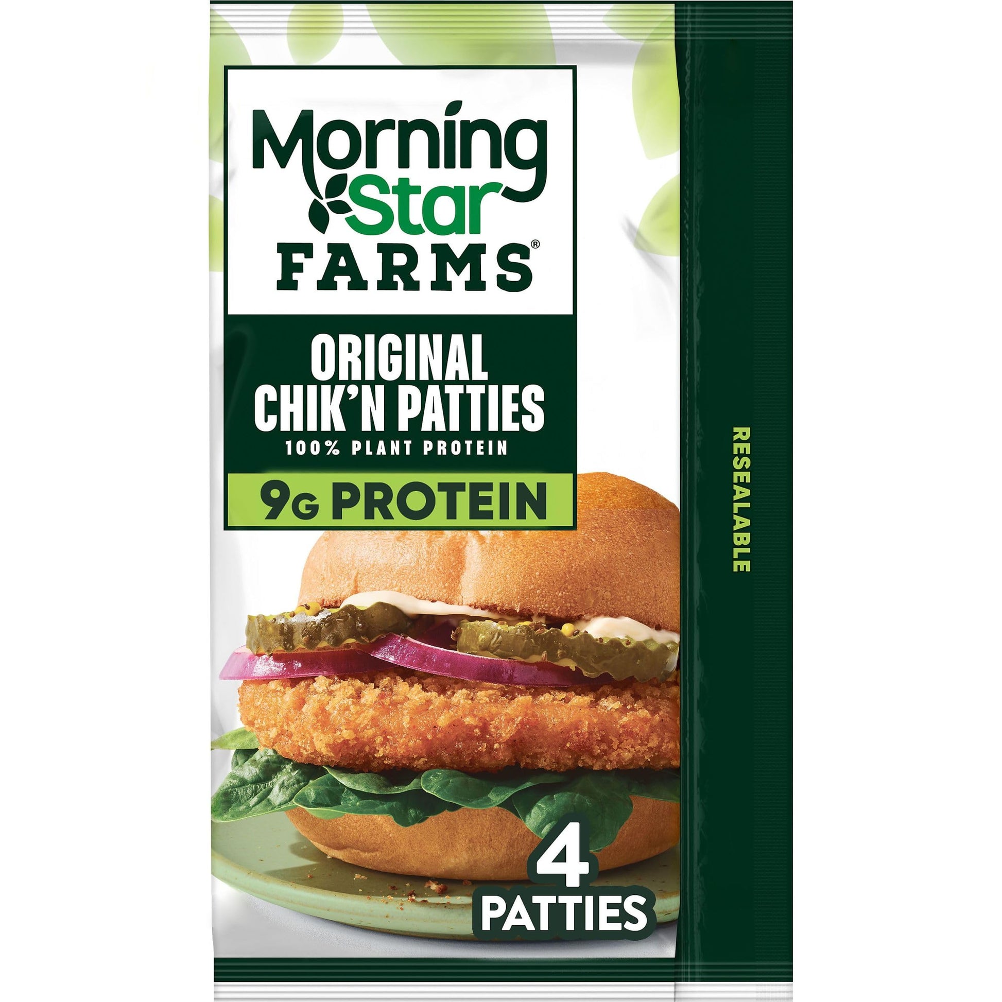 MorningStar Farms Plant Based Chikn Patties, Vegan Meat (4 Count)