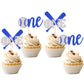 24 Pcs Baseball One Cupcake Toppers Glitter First Birthday Baseball Cupcake Picks For Baseball Sports Theme Baby Shower 1St Birt