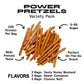 Power Pretzels - Variety Pack, 9 Count, 23g Protein per Bag, Vegan Friendly and Plant-Based, (3) Cinnamon, (3) Honey Mustard, (3