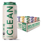CLEAN CAUSE Organic Yerba Mate Tea Variety Pack, 12-Pack Case, Non-Carbonated, 15.5oz Cans, 160mg Caffeine