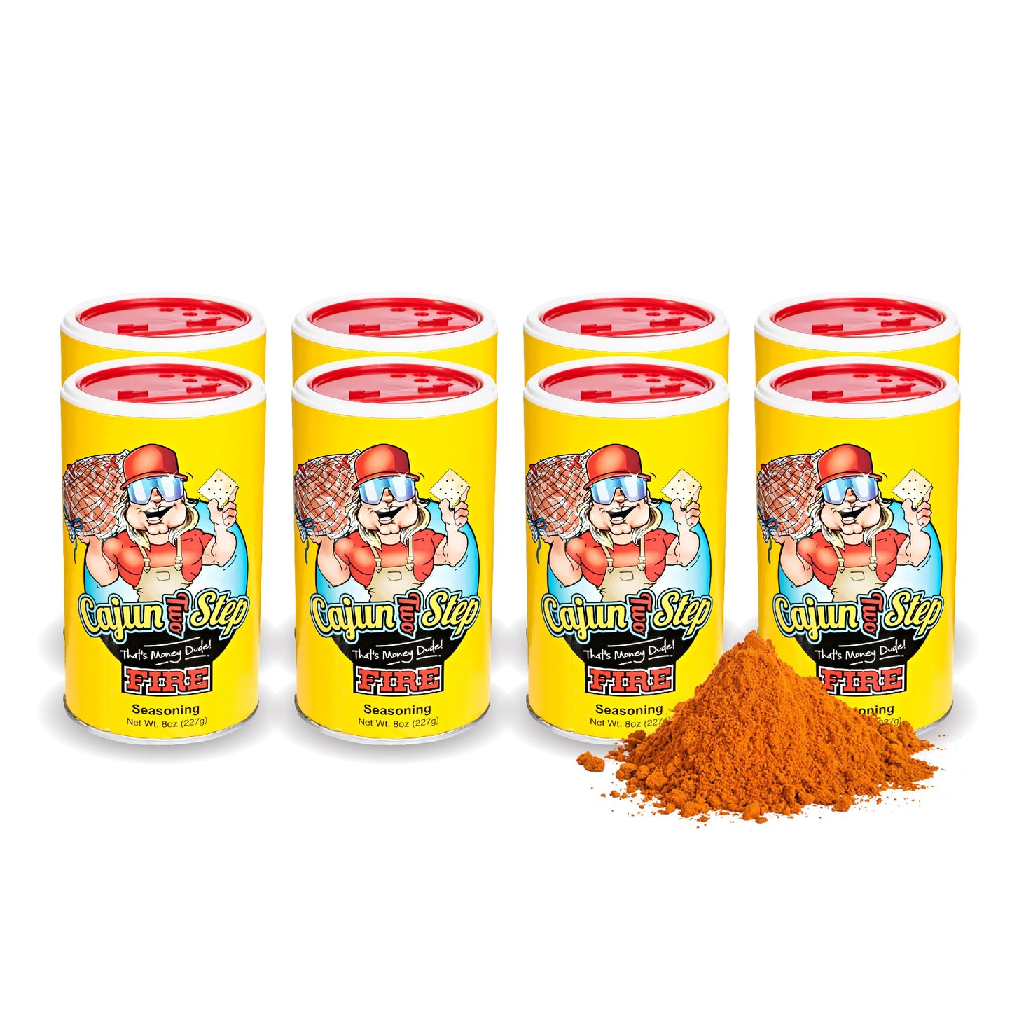 Cajun Two Step Seasoning by StaleKracker - 8 pck, Fire Seasoning for Authentic Creole Louisiana Cuisine (64 oz.)