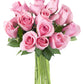 KaBloom Flowers - Mothers Day Collection - Bouquet of 12 Fresh Pink Roses Without Vase - Gift for Birthday  Anniversary  Get Well  Thank You  Valentine  Mothers Day Fresh Flowers
