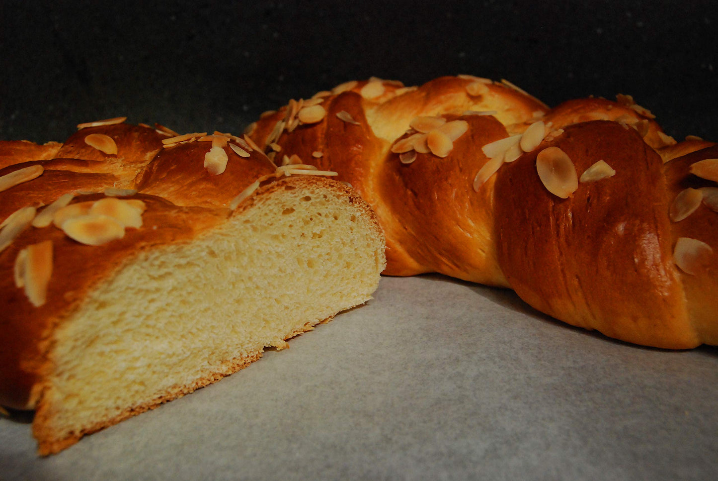 Tsoureki Traditional Greek Loaf Bread with Mahlepi, about 1.5 lb