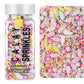 Rainbow Sprinkles for Cake Decorating, Pastel Sprinkles Mix with Ice Cream Pearls Confetti Jimmies for Cake Ice Cream Cupcakes B