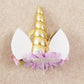 Nishine Rose Floral Unicorn Cake Topper, Gold & Ivory, Paper, 14cm x 14cm x 3cm