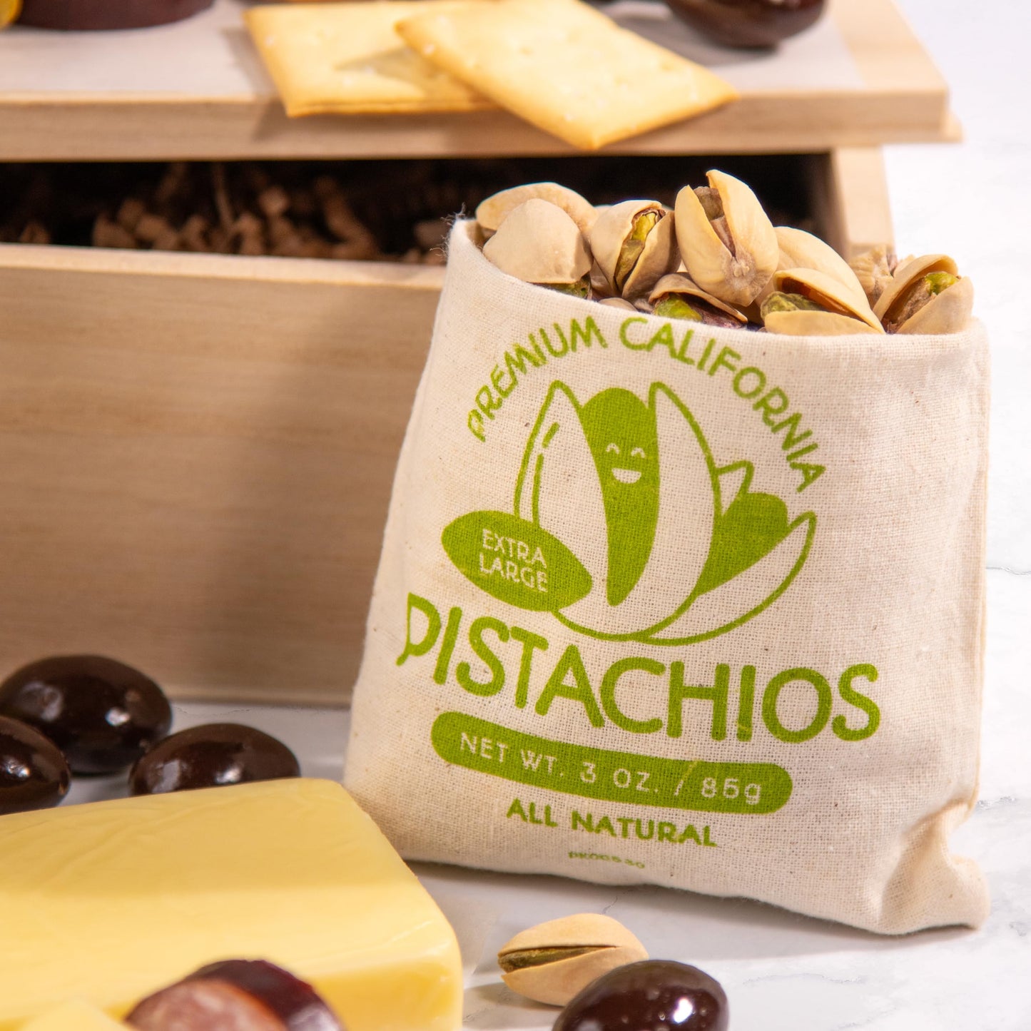 A Gift Inside Charcuterie Crate - Summer Sausage & Two Cheeses, 1 Count, Multi Color