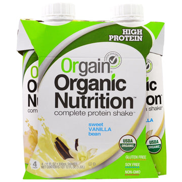 Orgain Organic Nutrition Shake - Vanilla Bean - 11 Fl Oz - Case Of 12