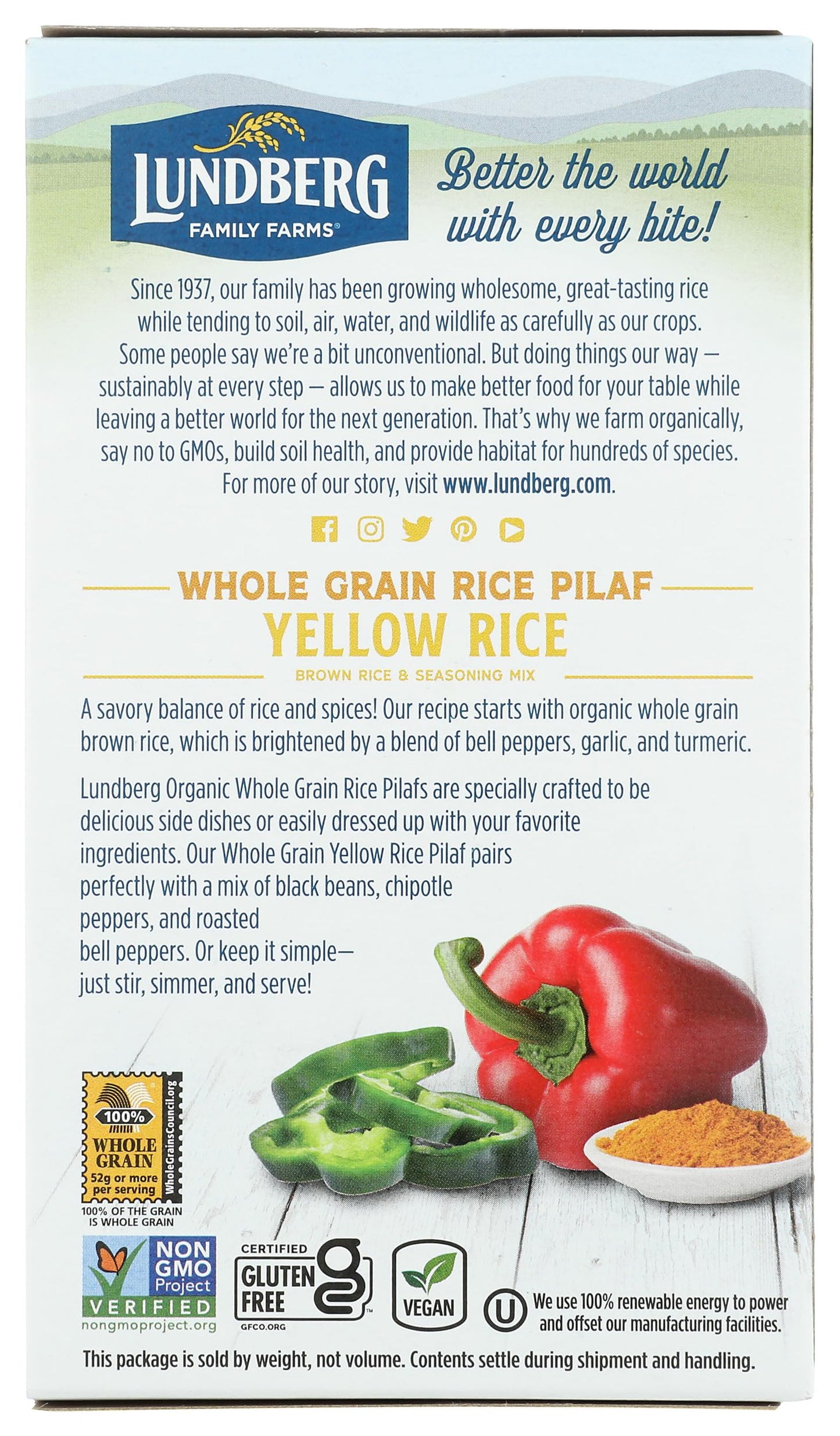 Lundberg Family Farms, Mix Rice Whole Grain Yellow Organic, 6 Ounce