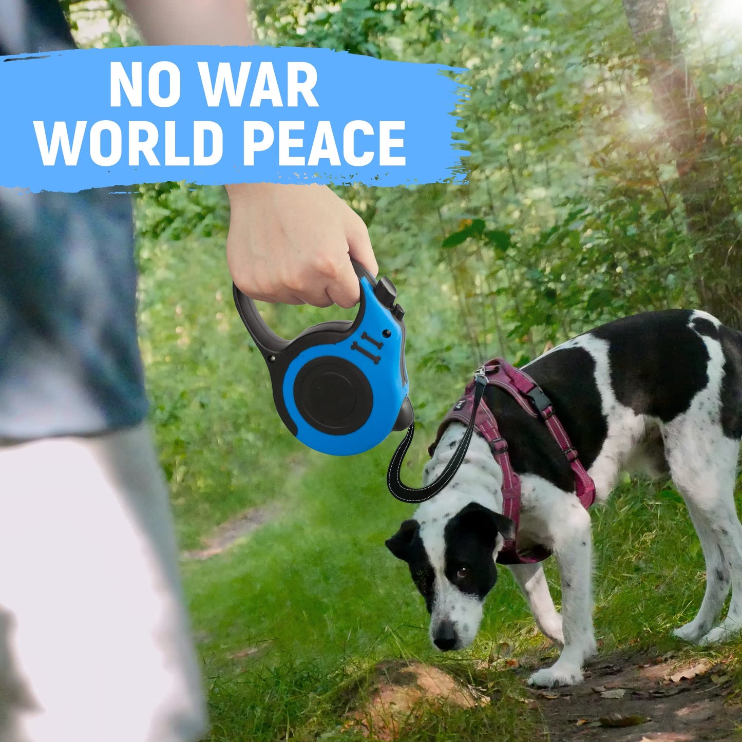 Lievuiken Retractable Dog Leash Automatic Telescopic Tractor Dog Tape, Pet Tape 1016 Ft Durable And Convenient, With Non-Slip Ha