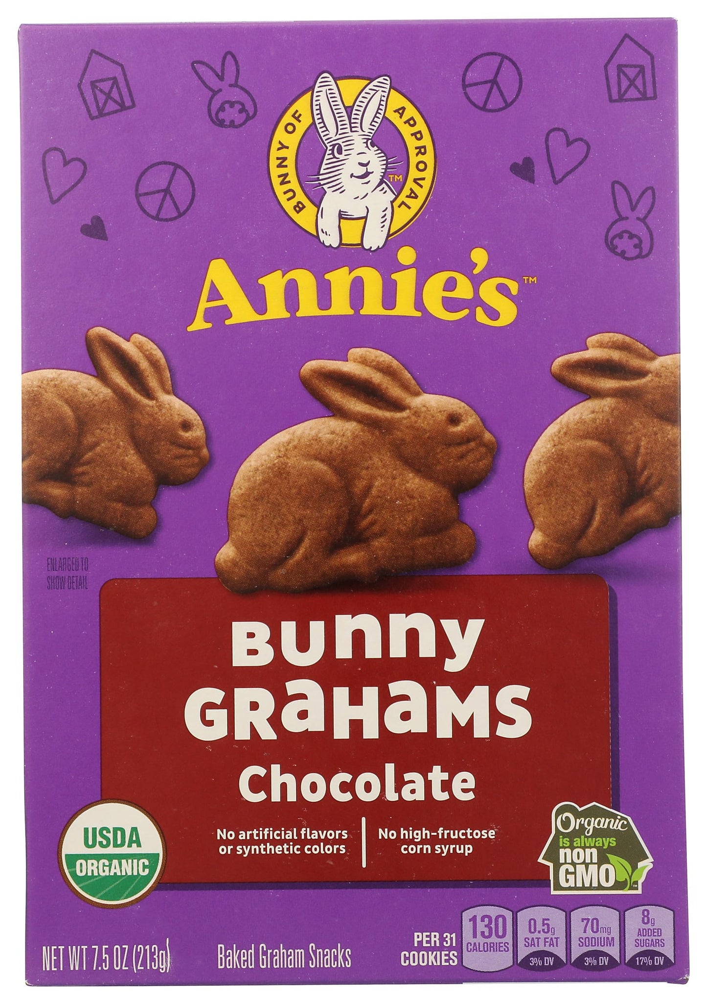 Annies Homegrown Chocolate Bunny Grahams 7.5 Oz