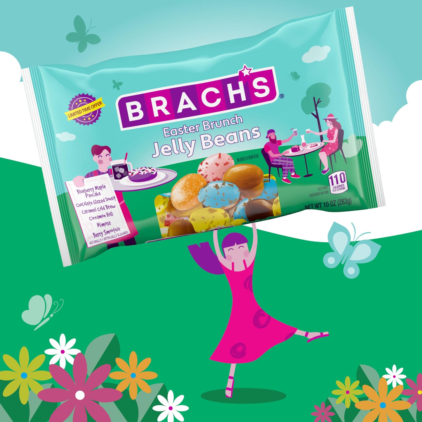 Brachs Easter Brunch Jelly Beans, Springtime Easter Candy, 10 oz