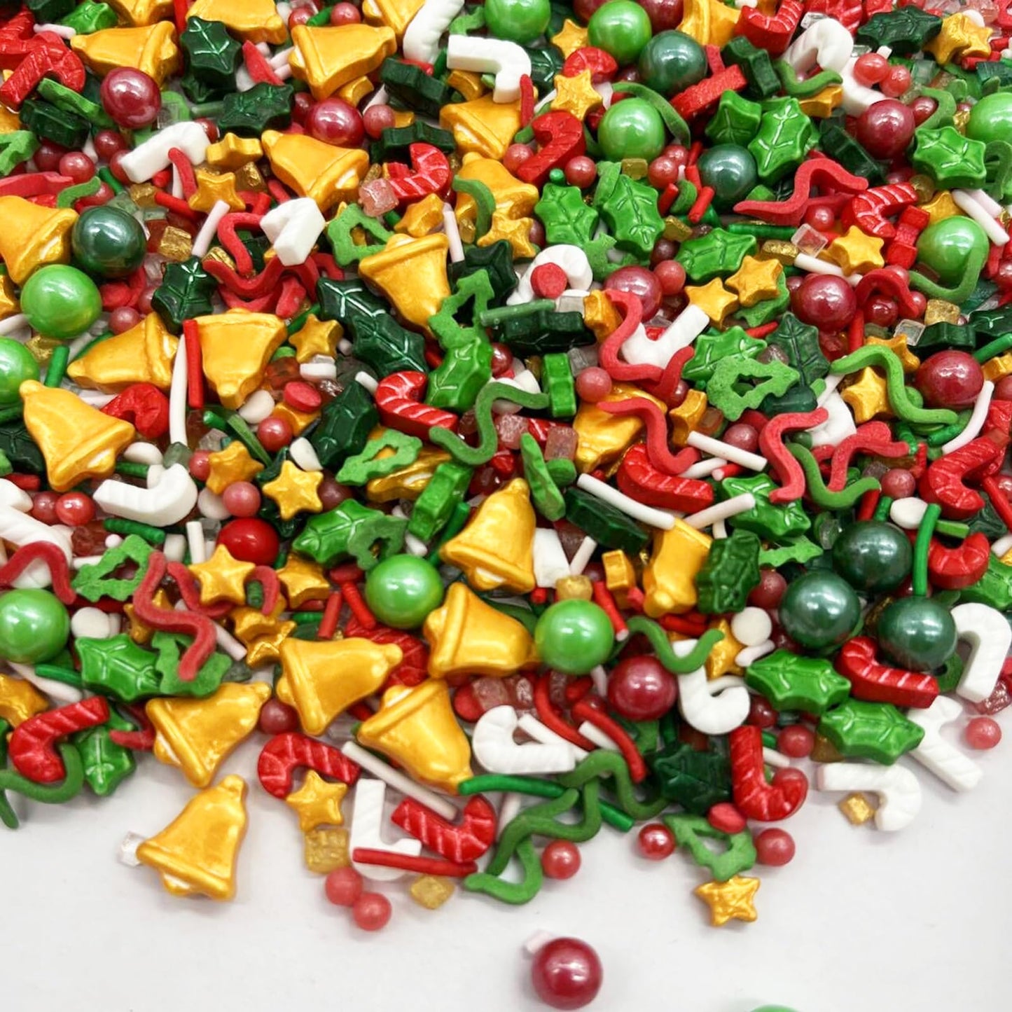 Christmas Tree Sprinkles Small Bell Candy Sugar Sprinkle Red And Green Sprinkles Cake Decorations Cupcake Toppers Cookie Decorat
