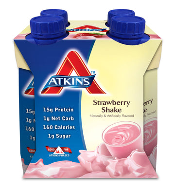 Atkins Gluten Free Protein-Rich Shake, Strawberry, 4 Count