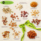 Nut Cravings Mixed Nuts Gift Basket - 12 Assortments in Reusable Wooden Tray with Green Ribbon, Assorted Nuts - Perfect for Purim and Birthdays