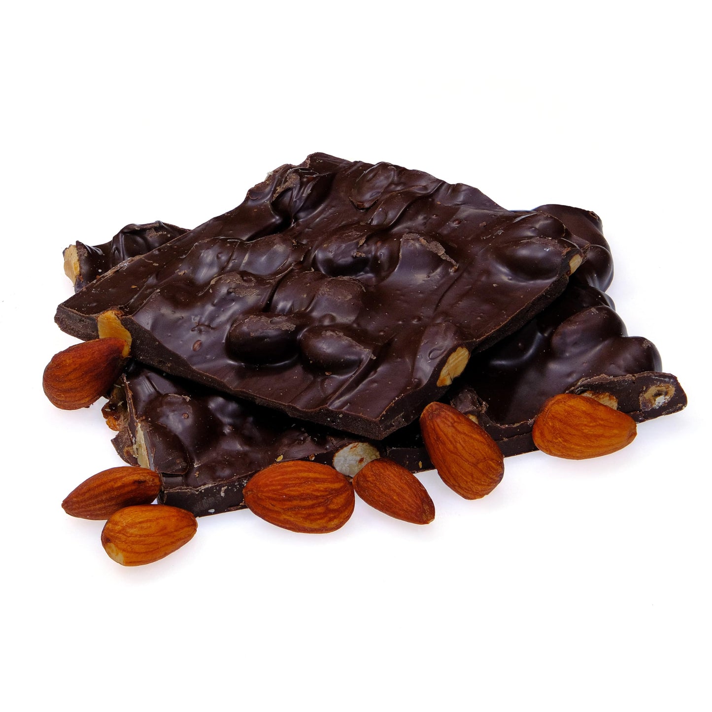 Candykorner Dark Chocolate Almond Bark - 1 Pound - Gourmet Handmade Chocolate With Roasted Almonds - 16 Ounces By Candykorner