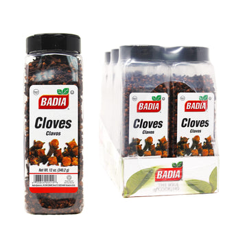 Badia Cloves Whole, 12 Ounce (Pack of 6) - Premium Quality Spice for Baking, Cooking & Beverages, Aromatic & Flavorful