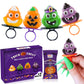 Halloween Candy Ring Pops - 18 Individually Wrapped Suckers Bulk Variety Pack - Trick or Treat Candy - Halloween Party Favors