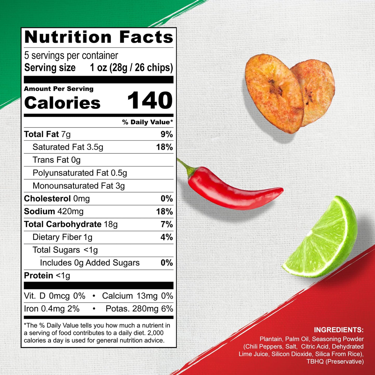 Zambos Plantain Chips with Taj  n Seasoning, 4.9 oz (Pack of 12)