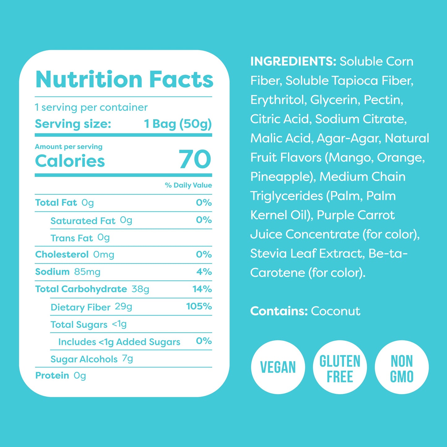 Kiss My Keto Gummies – Low Carb Vegan Candy Gummy Rings, Pack of 6, Orange, Model KM387