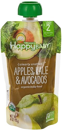 Happy Baby Happy Baby Clearly Crafted - Apples Kale And Avocados - Case Of 16 - 4 Oz(D0102H5N7Cx)