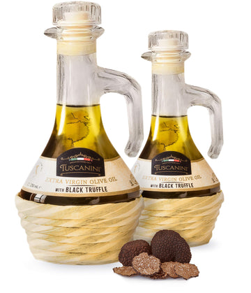 Tuscanini Black Truffle Extra Virgin Olive Oil 250mL (2 Pack), Imported from Italy, Cold-Pressed, Luxurious Taste, All Natural, 