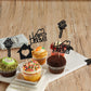 Gyufise Cupcake Toppers, 24 Pack, Glitter Key Housewarming Picks, 2.6x5.1 inches, Black, Paper