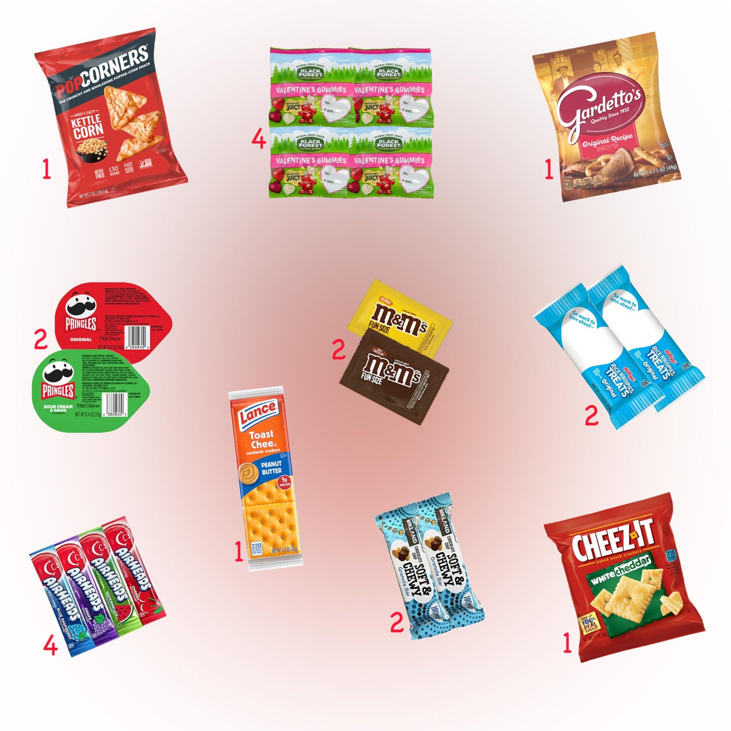 Valentines Snack Box College Care Package (45 Count) Fun Romantic Gift Idea Assortment Cookies Chips Snacks Variety Pack Boyfrie
