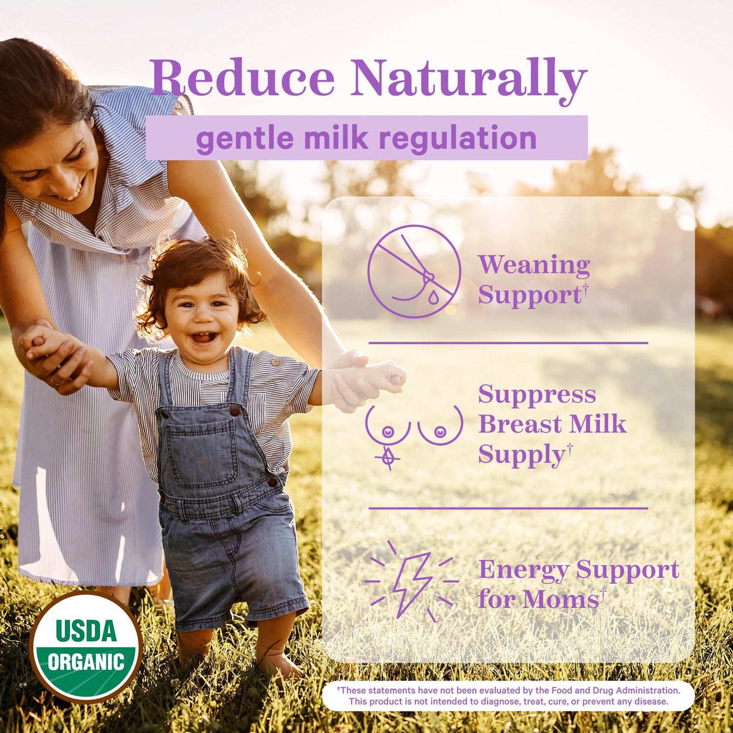 Pink Stork No Flow Tea, Organic Sage Tea To Help Dry Up Breast Milk Supply, Stop Breastfeeding And Wean Lactation Naturally, Pos