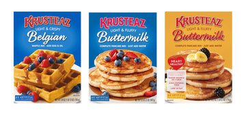 Krusteaz Variety Pack,Belgian Waffle Mix,Buttermilk Pancake Mix,Heart Healthy Buttermilk Pancake Mix