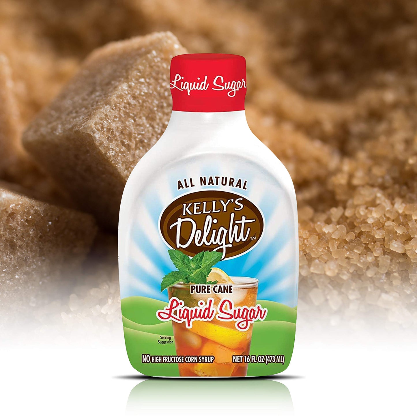 Kellys Delight: All Natural Liquid Cane Sugar 16oz (473ml)