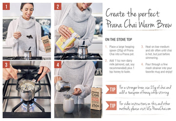 Prana Chai Masala Blend 250 Gram + Fine Mesh Tea Strainer. Brew Chai And Strain At Home With Included 3 Inch Fine Mesh Strainer