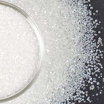 Edible White Sprinkles, White Sanding Sugar Sprinkles For Cake Decorating, Food Grade 150G, Cookie & Cupcake Topper Decoration,