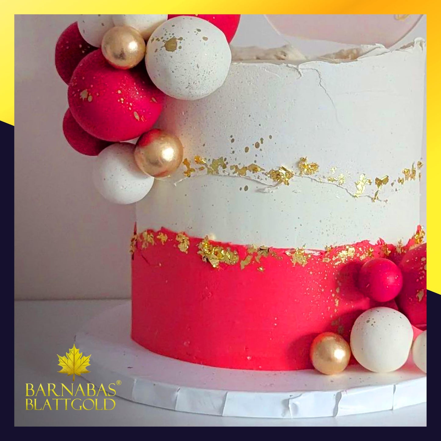 Barnabas Blattgold Edible Gold Leaf 24K - Cake Decorations, Loose Gold Leaf Sheets For Cupcakes - 1.5 Inches, Interleaf Of 20