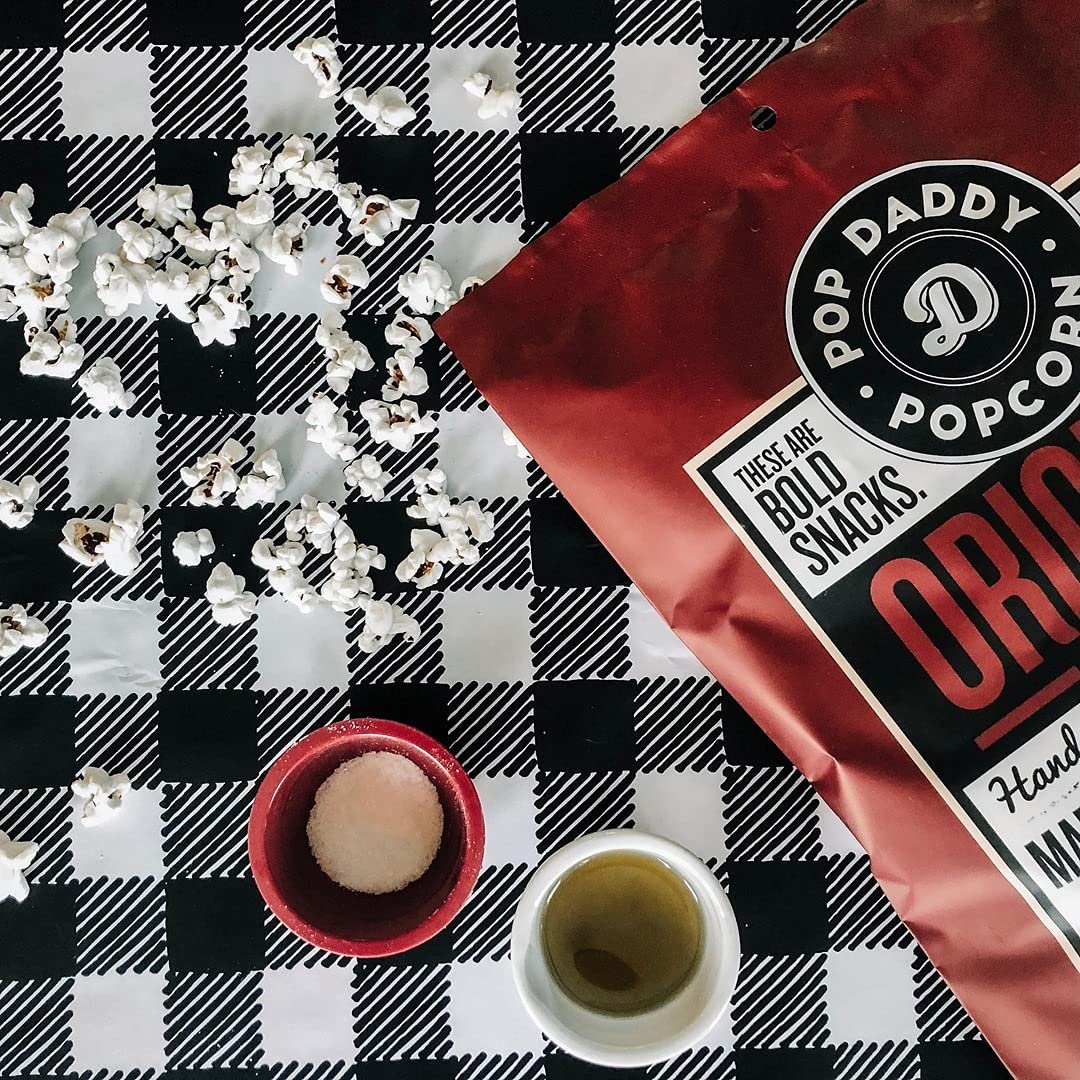 POP DADDY Gourmet Flavored Popcorn, Original Flavor, Gluten Free, 5oz Bags, 3 Pack