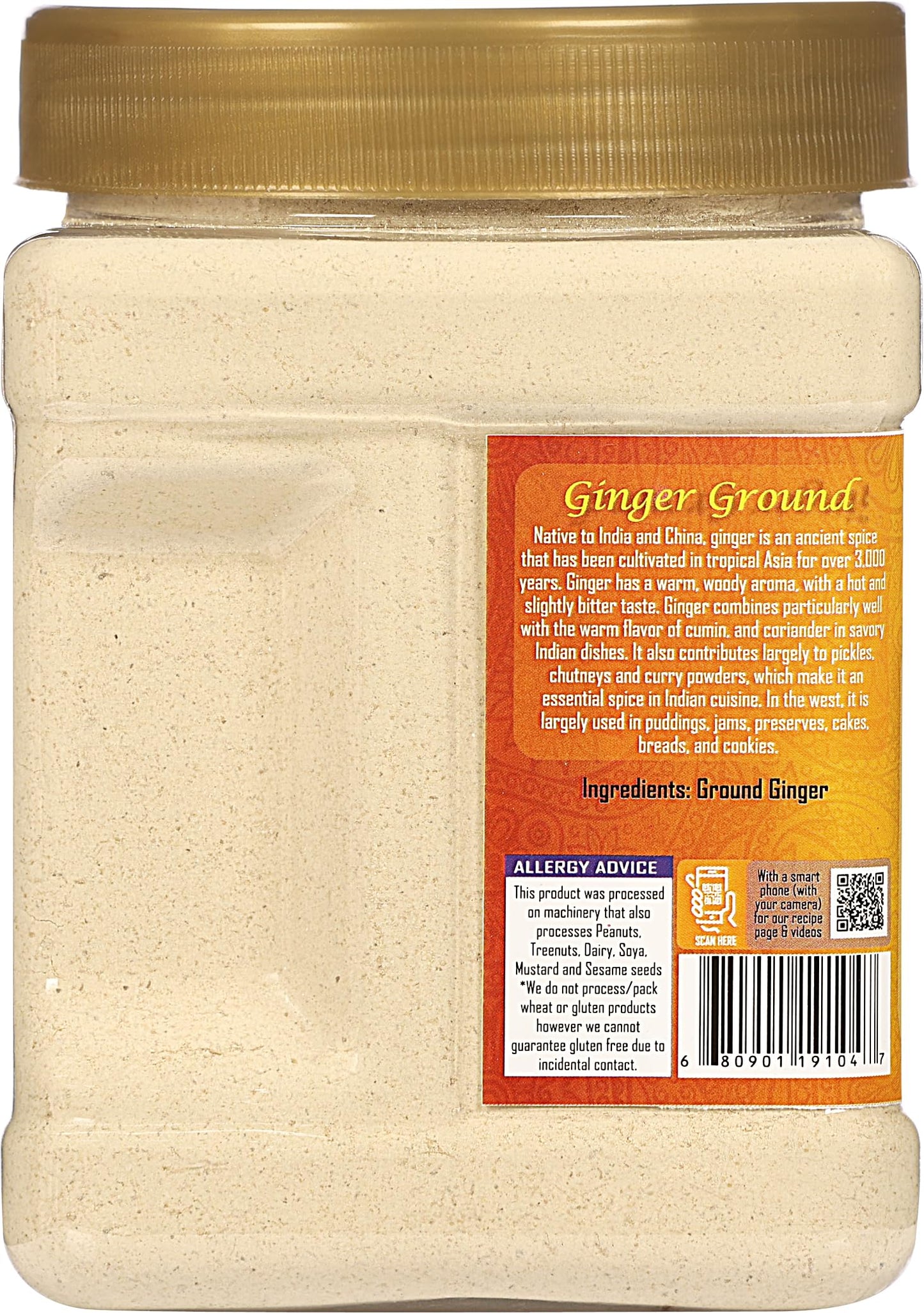 Rani Ginger (Adarak) Powder Ground, Spice 14oz (400g) PET Jar ~ All Natural | Vegan | Gluten Friendly | NON-GMO | Kosher | India